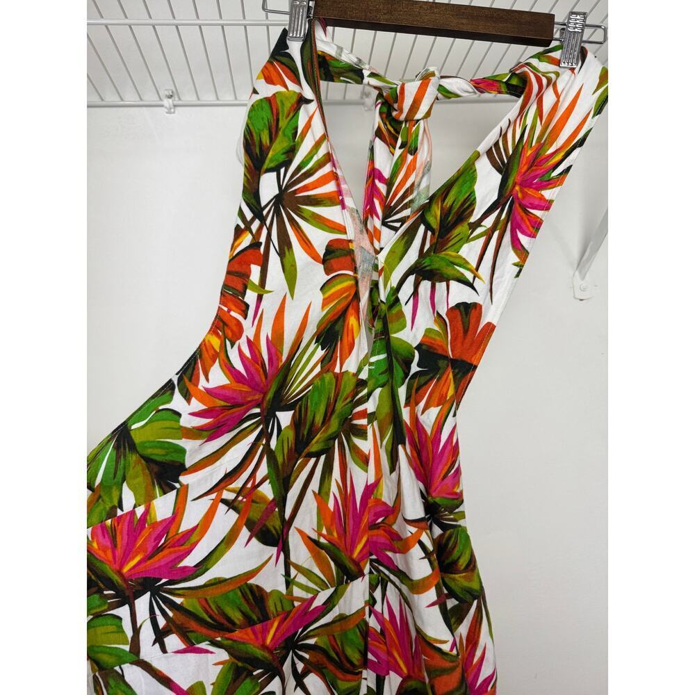 INC Tropical Print Halter Top Maxi Dress Size 2X